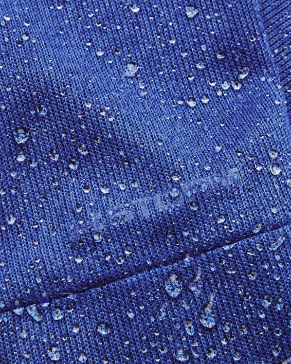 Men's UA Storm SweaterFleece Heather Snap Mock, Blue, pdpMainDesktop image number 4